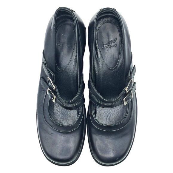 Dansko Mary Jane Womens Size EUR 41 US 10.5/11 Black Leather Heels - Picture 10 of 11